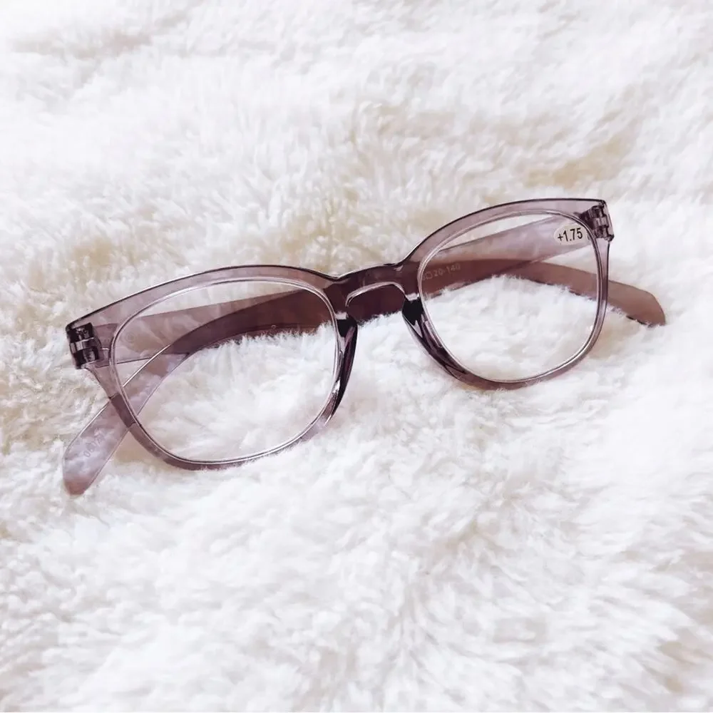 Morgan Clear Purple Modern Chic Reader Glasses